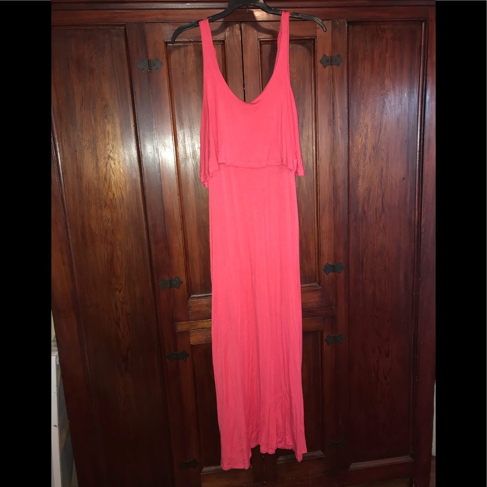 🌺Coral pink maxi dress🌺